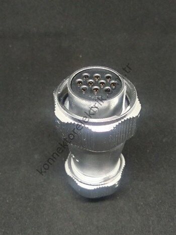 WEIPU WY24K10TE 10 Pin IP67 Metal Kasa Bayonet Kablo Tipi Dişi Su Geçirmez Konnektör