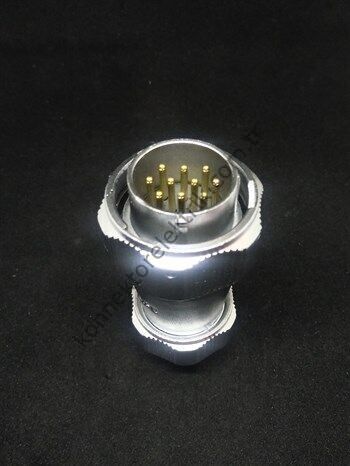 WEIPU WY24J10TE 10 Pin IP67 Metal Kasa Bayonet Kablo Tipi Erkek Su Geçirmez Konnektör