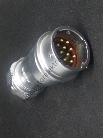 WEIPU WY24J10ZE 10 Pin IP67 Metal Kasa Bayonet Karşıt Kablo Tipi Erkek Su Geçirmez Konnektör