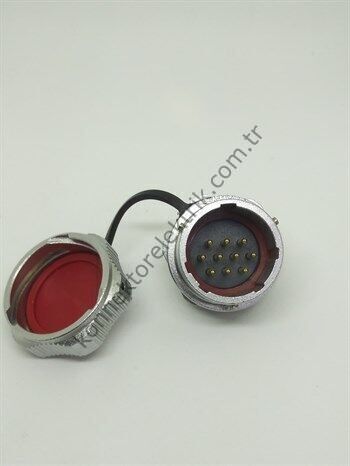 WEIPU WY24J10ZM 10 Pin IP67 Metal Kasa Bayonet Panel Tipi Erkek Su Geçirmez Konnektör
