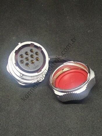 WEIPU WY24K10ZM 10 Pin IP67 Metal Kasa Bayonet Panel Tipi Dişi Su Geçirmez Konnektör