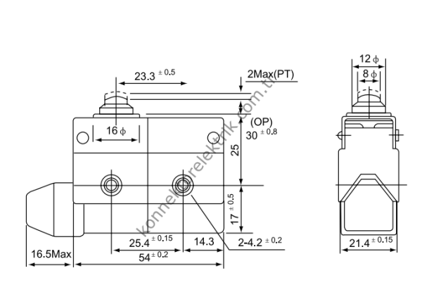 CNTD  CZ-7100 Serisi Plastik  Gövde Limit Switch