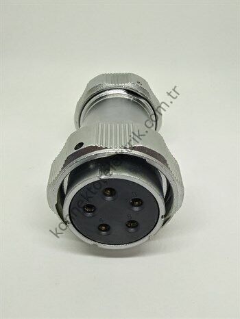 WEIPU WY40K5TE 5 Pin IP67 Metal Kasa Bayonet Kablo Tipi Dişi Su Geçirmez Konnektör