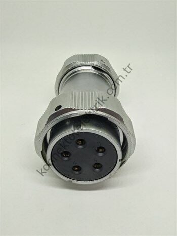 WEIPU WY40K5TE 5 Pin IP67 Metal Kasa Bayonet Kablo Tipi Dişi Su Geçirmez Konnektör