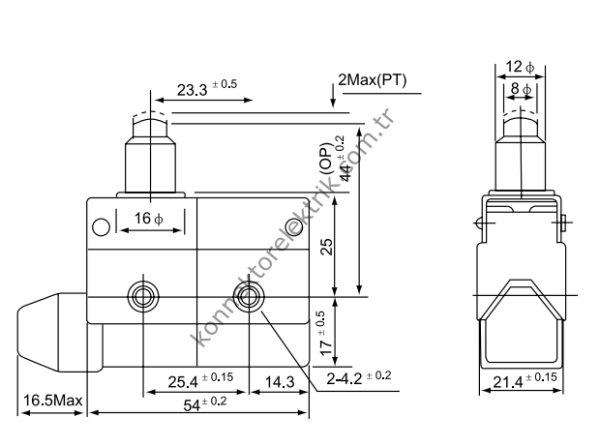 CNTD CZ-7110 Serisi Plastik  Gövde Limit Switch
