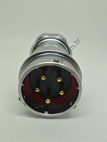 WEIPU WY40J5ZE 5 Pin IP67 Metal Kasa Bayonet Karşıt Kablo Tipi Erkek Su Geçirmez Konnektör