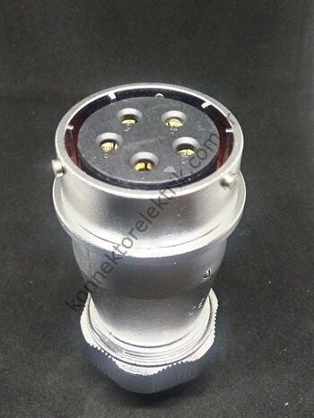 WEIPU WY40K5ZE 5 Pin IP67 Metal Kasa Bayonet Karşıt Kablo Tipi Dişi Su Geçirmez Konnektör