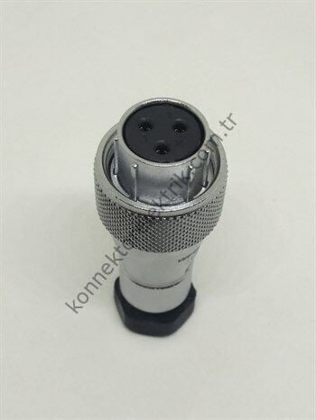 WEIPU WF16K3TA 3 Pin IP67 Metal Kasa Kablo Tipi Dişi Su Geçirmez Konnektör