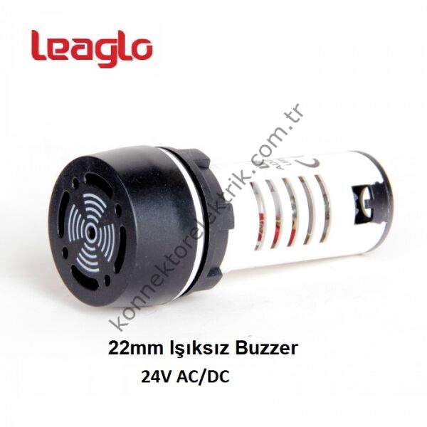 LEAGLO AD22-22SM-23 Siyah 22mm Işıksız Buzzer 24V AC/DC
