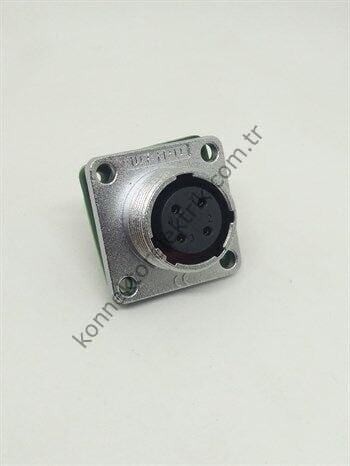 WEIPU WF16K4Z 4 Pin IP67 Metal Kasa Panel Tipi Dişi Su Geçirmez Konnektör