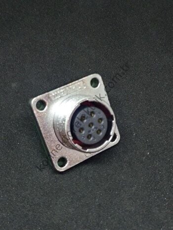 WEIPU WF16K7Z 7 Pin IP67 Metal Kasa Panel Tipi Dişi Su Geçirmez Konnektör