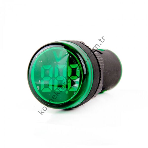LEAGLO AD22-22VM-DC-G Yuvarlak DC LED Voltmetre 22mm 5-60VDC