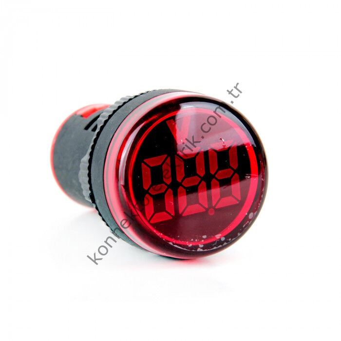LEAGLO AD22-22VM-DC-R Yuvarlak DC LED Voltmetre 22mm 5-60VDC