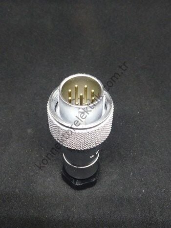 WEIPU WF16J9TA 9 Pin IP67 Metal Kasa Kablo Tipi Erkek Su Geçirmez Konnektör
