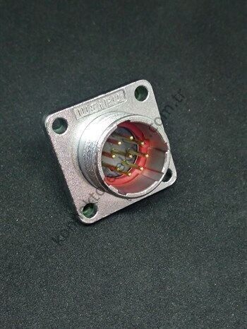 WEIPU WF16J9Z 9 Pin IP67 Metal Kasa Panel Tipi Erkek Su Geçirmez Konnektör