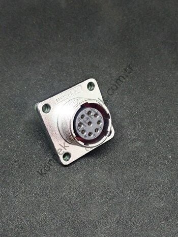WEIPU WF16K9Z 9 Pin IP67 Metal Kasa Panel Tipi Dişi Su Geçirmez Konnektör