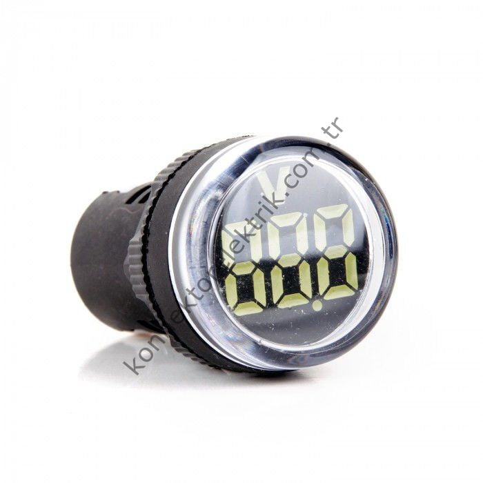 LEAGLO AD22-22VM-DC-W Yuvarlak DC LED Voltmetre 22mm 5-60VDC