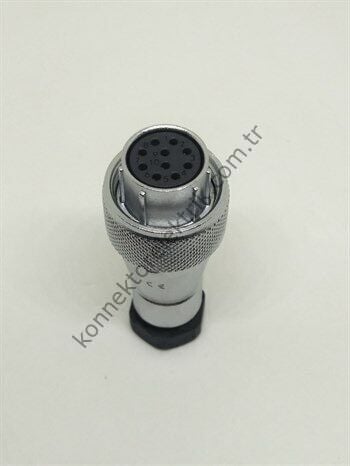 WEIPU WF16K10TA 10 Pin IP67 Metal Kasa Kablo Tipi Dişi Su Geçirmez Konnektör