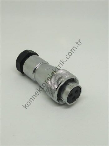 WEIPU WF20K3TA 3 Pin IP67 Metal Kasa Kablo Tipi Dişi Su Geçirmez Konnektör