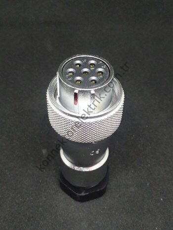 WEIPU WF20K7TA 7 Pin IP67 Metal Kasa Kablo Tipi Dişi Su Geçirmez Konnektör