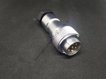 WEIPU WF20J7TA 7 Pin IP67 Metal Kasa Kablo Tipi Erkek Su Geçirmez Konnektör
