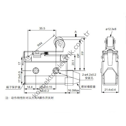 CNTD CZ-7141 Serisi Plastik  Gövde Limit Switch