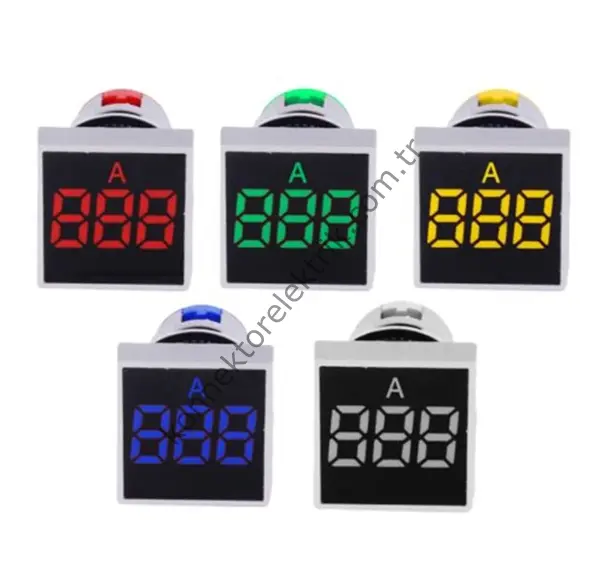 LEAGLO AD22-22AM-S-AC-R Kare Ampermetre Akım Trafolu 22mm 0-100A