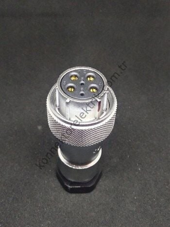 WEIPU WF20K6TA 6 Pin IP67 Metal Kasa Kablo Tipi Dişi Su Geçirmez Konnektör