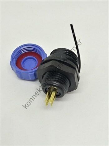 WEIPU SP1112/S4 4 Pin IP68 Plastik Kasa Panel Tipi Dişi Su Geçirmez Konnektör