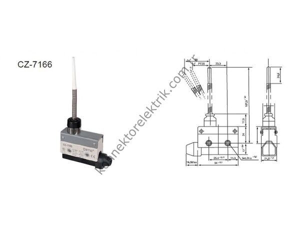 CNTD CZ-7166 Serisi Plastik  Gövde Limit Switch
