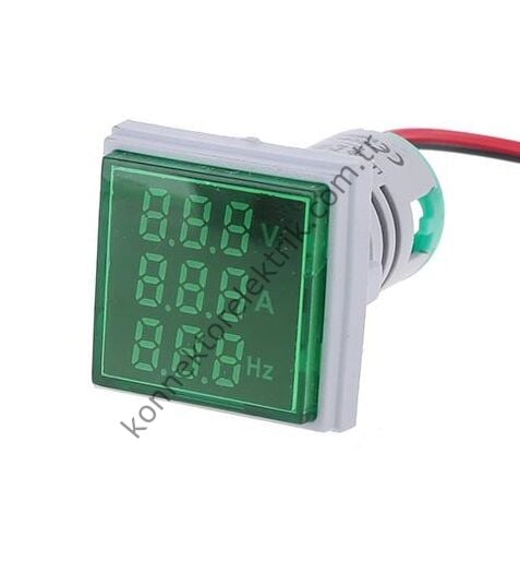 LEAGLO AD22-22HM-S-AC-G  Led Frekansmetre 22mm 0-99Hz AC