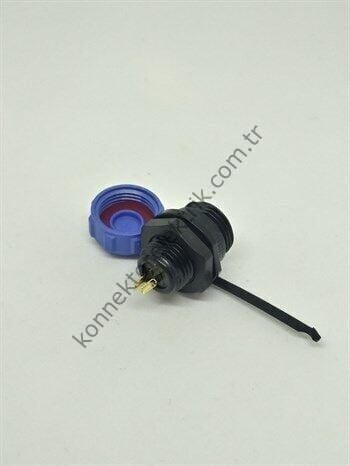 WEIPU SP1112/P2 2 Pin IP68 Plastik Kasa Panel Tipi Erkek Su Geçirmez Konnektör