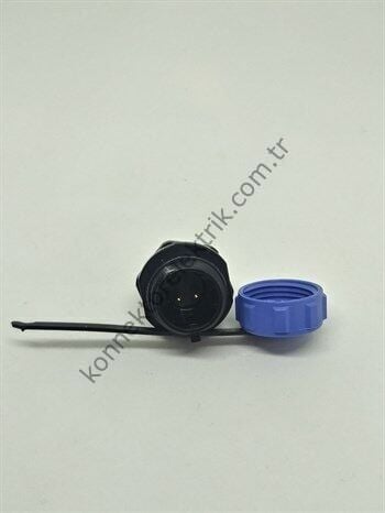 WEIPU SP1112/P2 2 Pin IP68 Plastik Kasa Panel Tipi Erkek Su Geçirmez Konnektör
