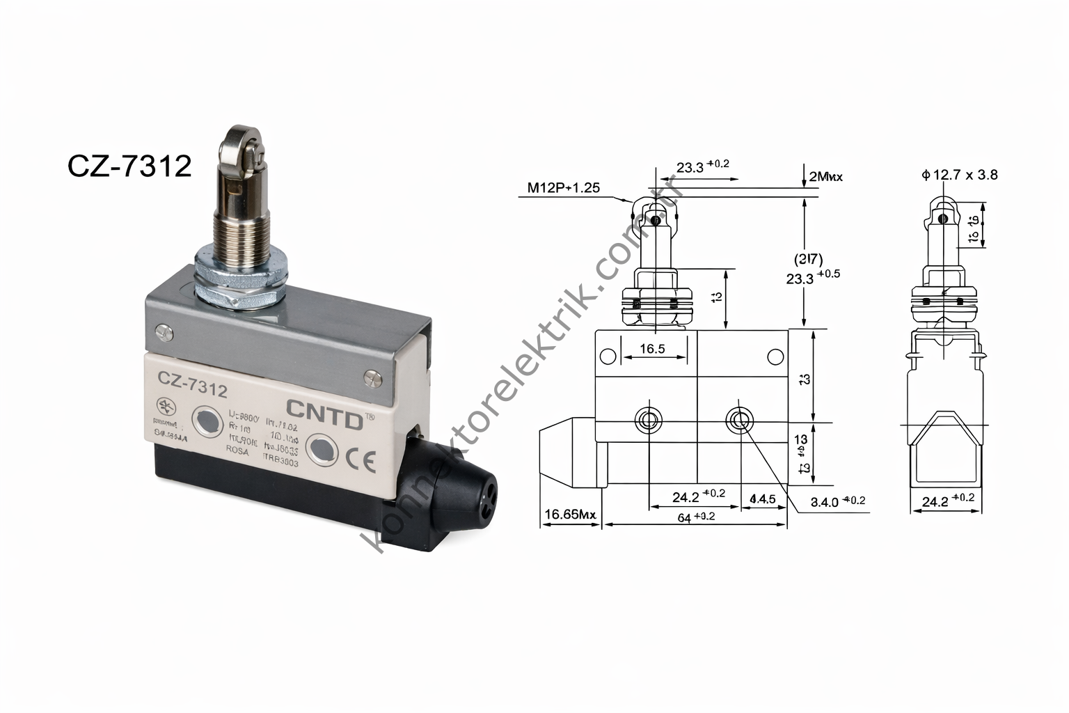CNTD CZ-7312 Serisi Plastik  Gövde Limit Switch