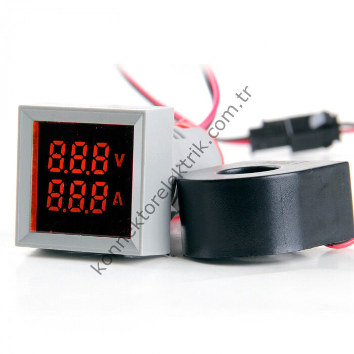 LEAGLO AD22-22VAH-S-R Voltmetre / Ampermetre/ Frekansmetre 22mm  20-500V AC / 0-100A / 0-99Hz