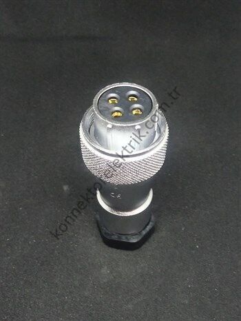 WEIPU WF20K4TA 4 Pin IP67 Metal Kasa Kablo Tipi Dişi Su Geçirmez Konnektör
