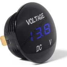LEAGLO GV30-BL-B Su Geçirmez 30mm Bombeli Cam DC Voltmetre 5-48V DC
