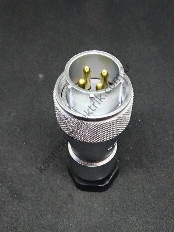 WEIPU WF20J4TA 4 Pin IP67 Metal Kasa Kablo Tipi Erkek Su Geçirmez Konnektör