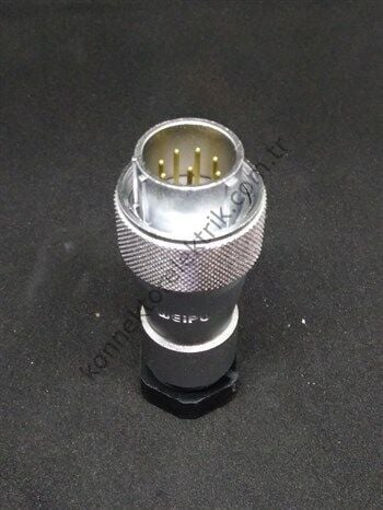 WEIPU WF20J9TA 9 Pin IP67 Metal Kasa Kablo Tipi Erkek Su Geçirmez Konnektör