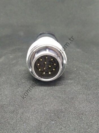 WEIPU WF20J12TA 12 Pin IP67 Metal Kasa Kablo Tipi Erkek Su Geçirmez Konnektör