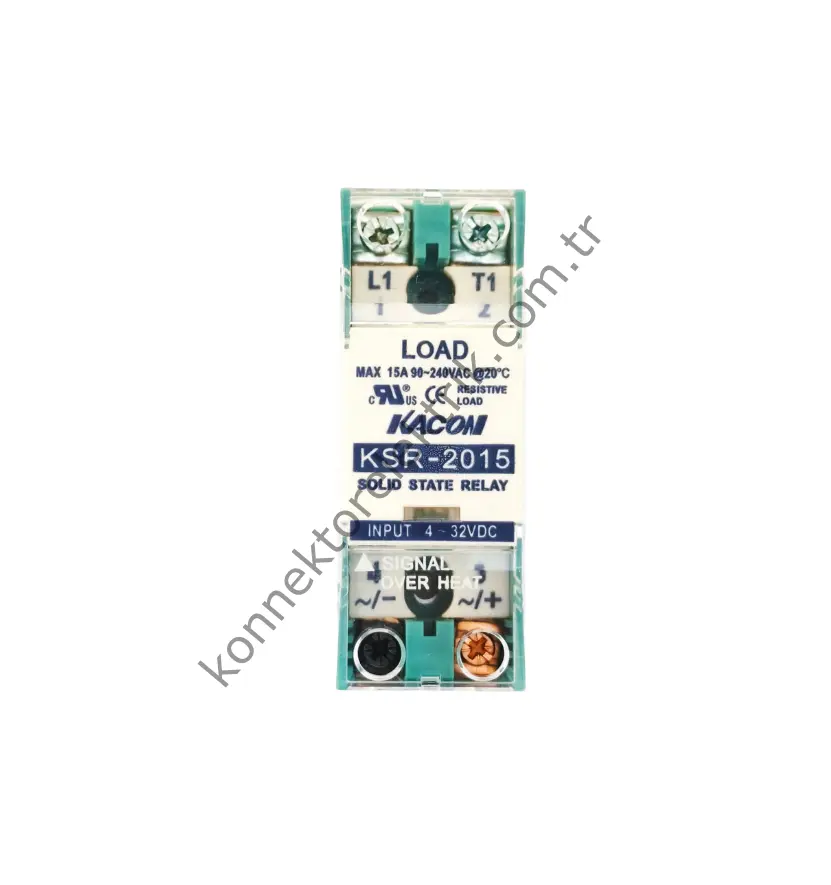 KACON KSR-2015 DC GİRİŞ / AC ÇIKIŞ 15A MONOFAZE SOĞUTUCULU SSR
