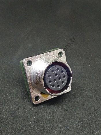 WEIPU WF20K12Z 12 Pin IP67 Metal Kasa Panel Tipi Dişi Su Geçirmez Konnektör