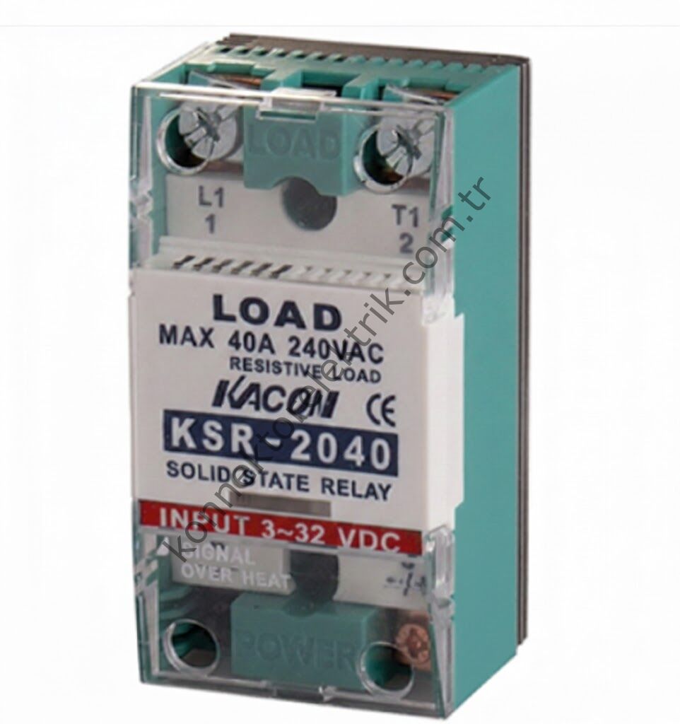 KACON KSR-2040 DC GİRİŞ / AC ÇIKIŞ 40A MONOFAZE SOĞUTUCULU SSR