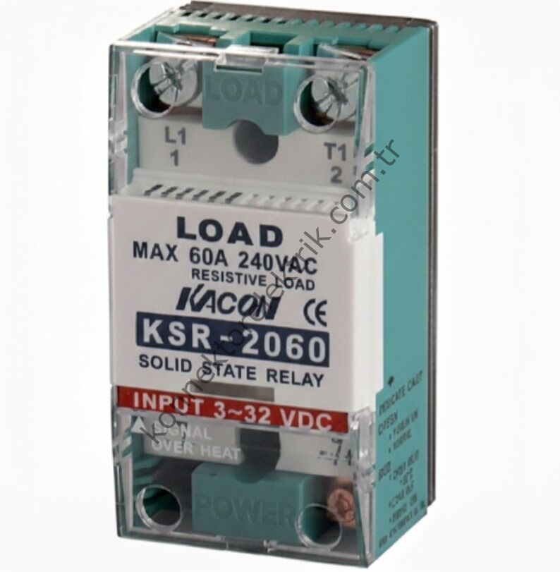 KACON DC GİRİŞ / AC ÇIKIŞ 60A MONOFAZE SOĞUTUCULU SSR