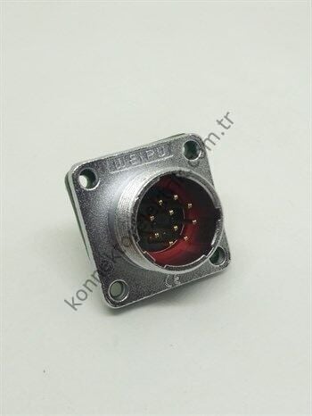 WEIPU WF16J10ZZ 10 Pin IP67 Metal Kasa Panel Tipi Erkek Su Geçirmez Konnektör