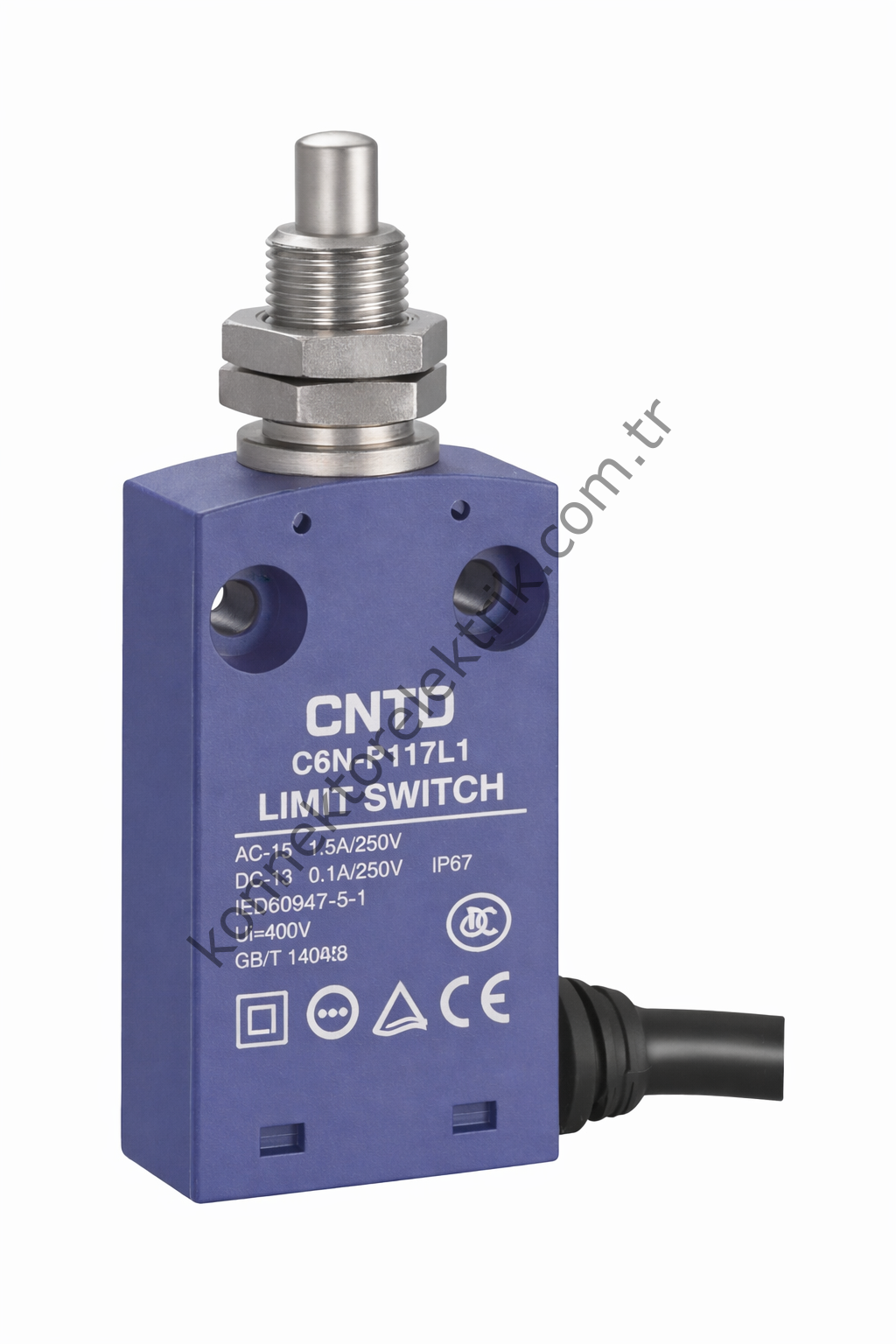 CNTD C6N-P117-L2 Serisi 2 Metre Kablolu Plastik  Gövde Limit Switch