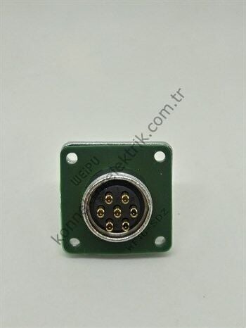 WEIPU WF16J7Z 7 Pin IP67 Metal Kasa Panel Tipi Erkek Su Geçirmez Konnektör