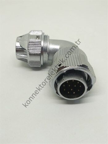 WEIPU WY20J12TU 12 Pin IP67 Metal Kasa Bayonet Kablo Tipi Erkek Su Geçirmez Konnektör