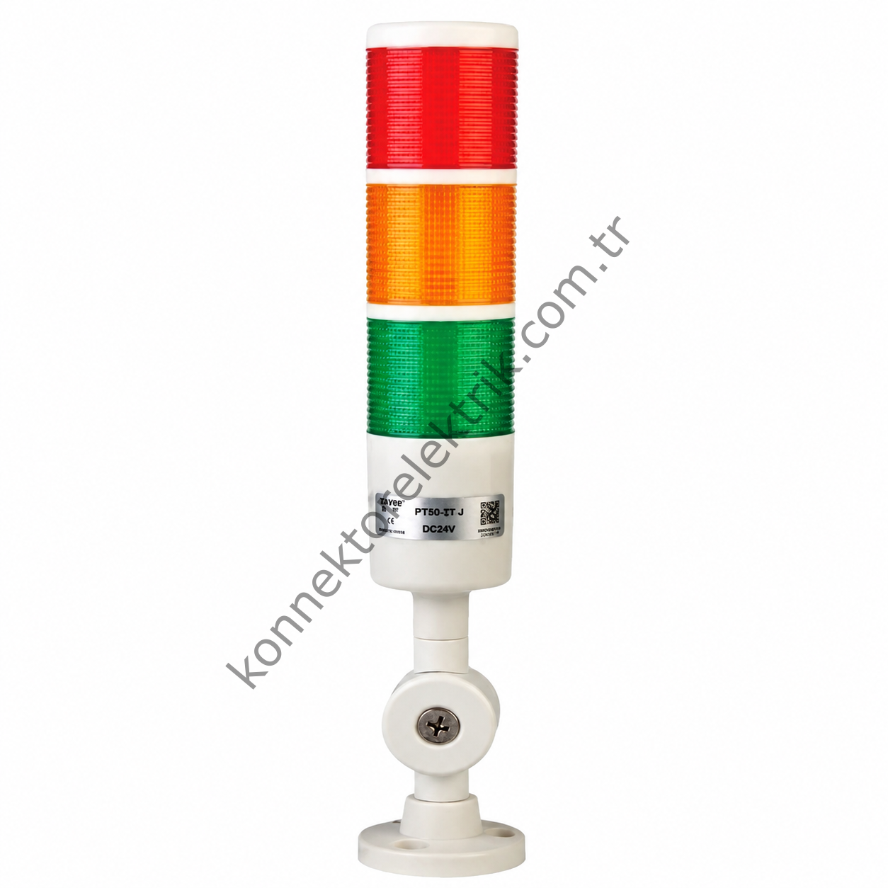 GERTA GLE-205-3-TJ LTE Serisi 50mm Işık (Flaşörlü Veya Sabit Yanabilen) + Buzzer + Ayarlanabilir Ayak