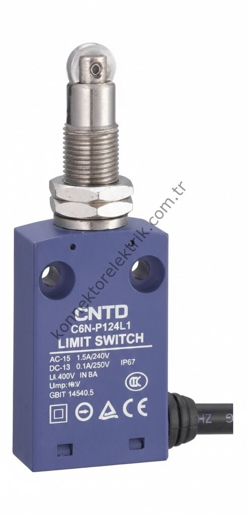 CNTD C6N-P124-L2 Serisi 2 Metre Kablolu Plastik Gövde Limit Switch